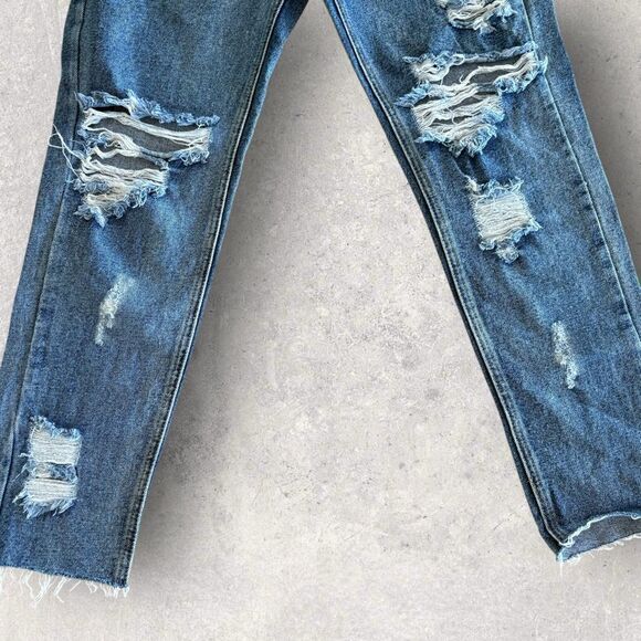 ONE by One Teaspoon Awesome Baggies Denim Sz 25 - Medium Distressed Wash - Picture 5 of 8